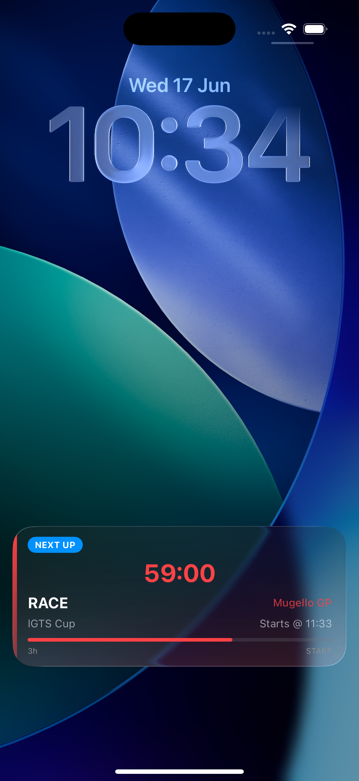 TimeTool iOS Live Activity countdown on the lock screen